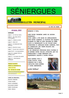 Bulletin Municipal 2016