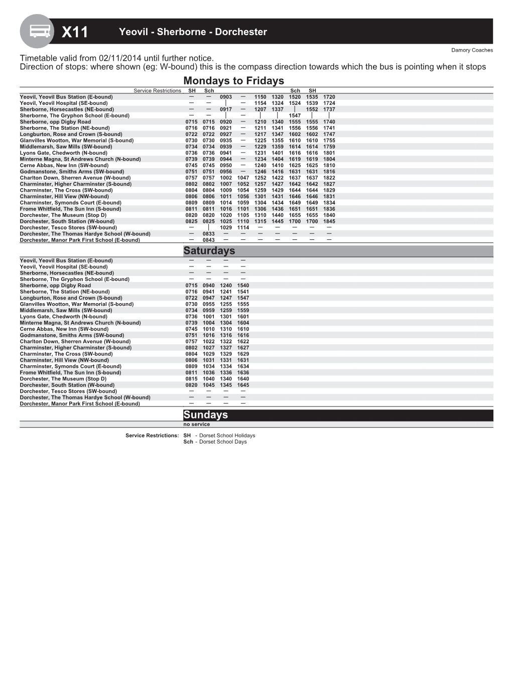 Timetable-For-X11-Service.Pdf