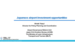 Japanese Airport Investment Opportunities