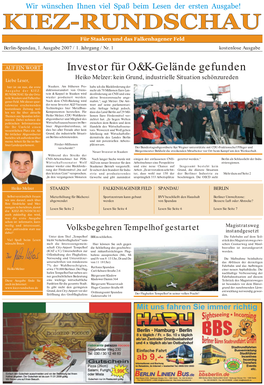 Investor Für O&K-Gelände Gefunden
