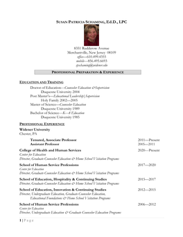 Curriculum Vitae—All NEW Items Since My Last Submission in January