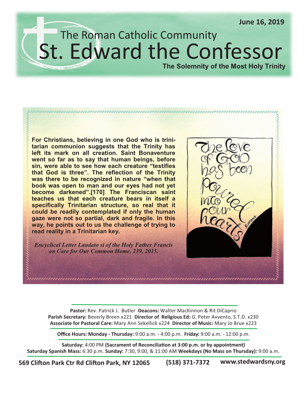 St. Edward the Confessor the Solemnity of the Most Holy Trinity