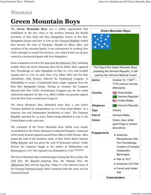 Green Mountain Boys - Wikipedia