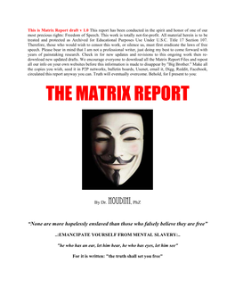 The Matrix Report