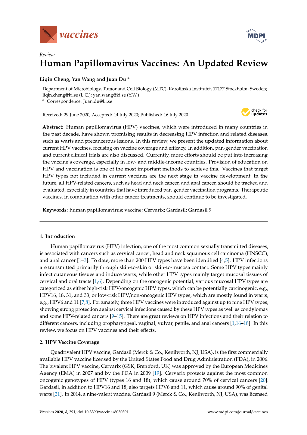 Human Papillomavirus Vaccines: an Updated Review