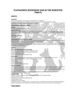 Excessive Gas in the Digestive Tract)
