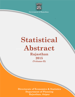 Statistical Abstract 2015 Volume-II Rajasthan.Pdf