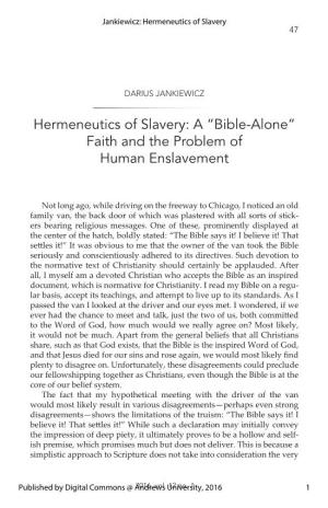 Hermeneutics of Slavery 47