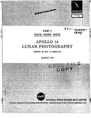 Apollo 14 Lunar Photography