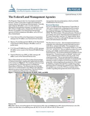 The Federal Land Management Agencies
