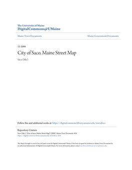 City of Saco, Maine Street Map Saco (Me.)