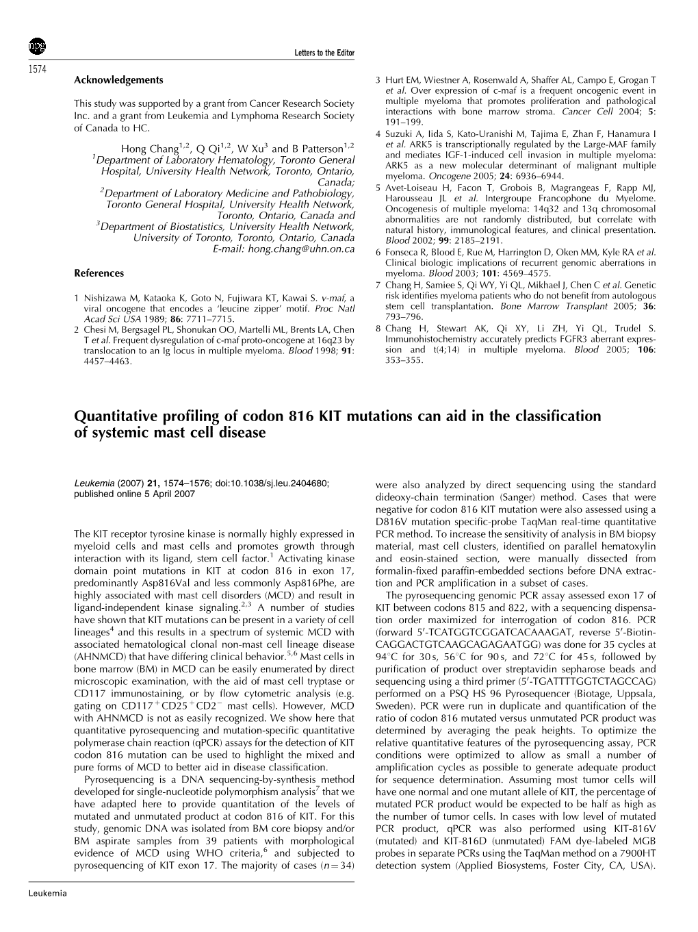 Quantitative Profiling of Codon 816 KIT Mutations Can Aid in The