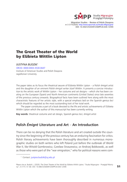 The Great Theater of the World by Elżbieta Wittlin Lipton