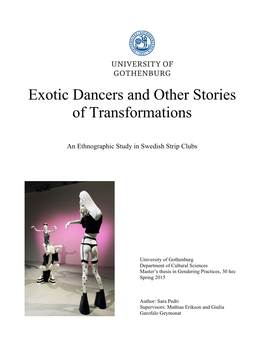 Exotic Dancers and Other Stories of Transformations