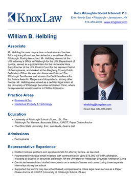 William B. Helbling