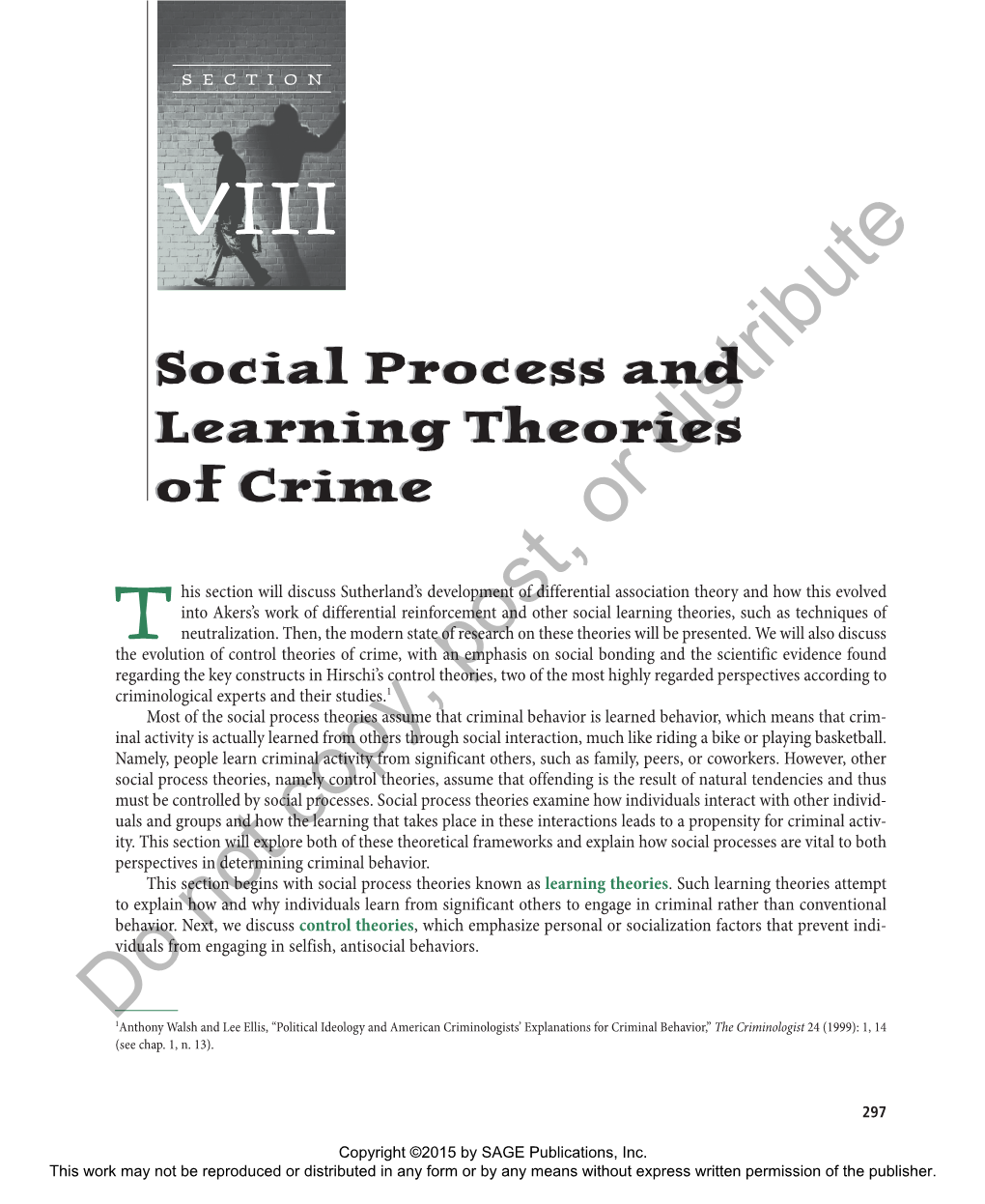Social Process and Learning Theories of Crime 299
