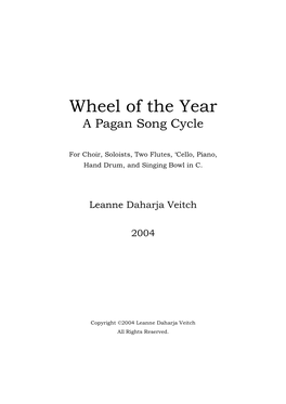 Wheel of the Year a Pagan Song Cycle