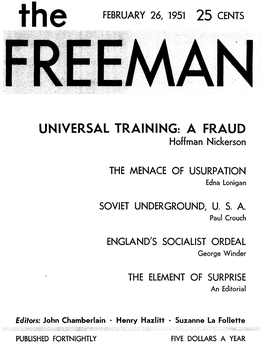 The Freeman February 1951