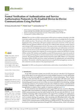 Formal Verification of Authentication and Service Authorization Protocols in 5G-Enabled Device-To-Device Communications Using Pr