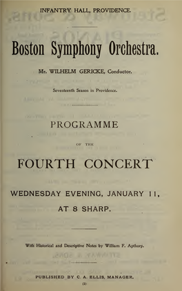 Boston Symphony Orchestra Concert Programs, Season 18, 1898