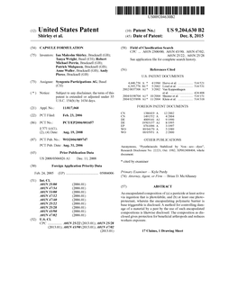 (12) United States Patent (10) Patent No.: US 9.204,630 B2 Shirley Et Al