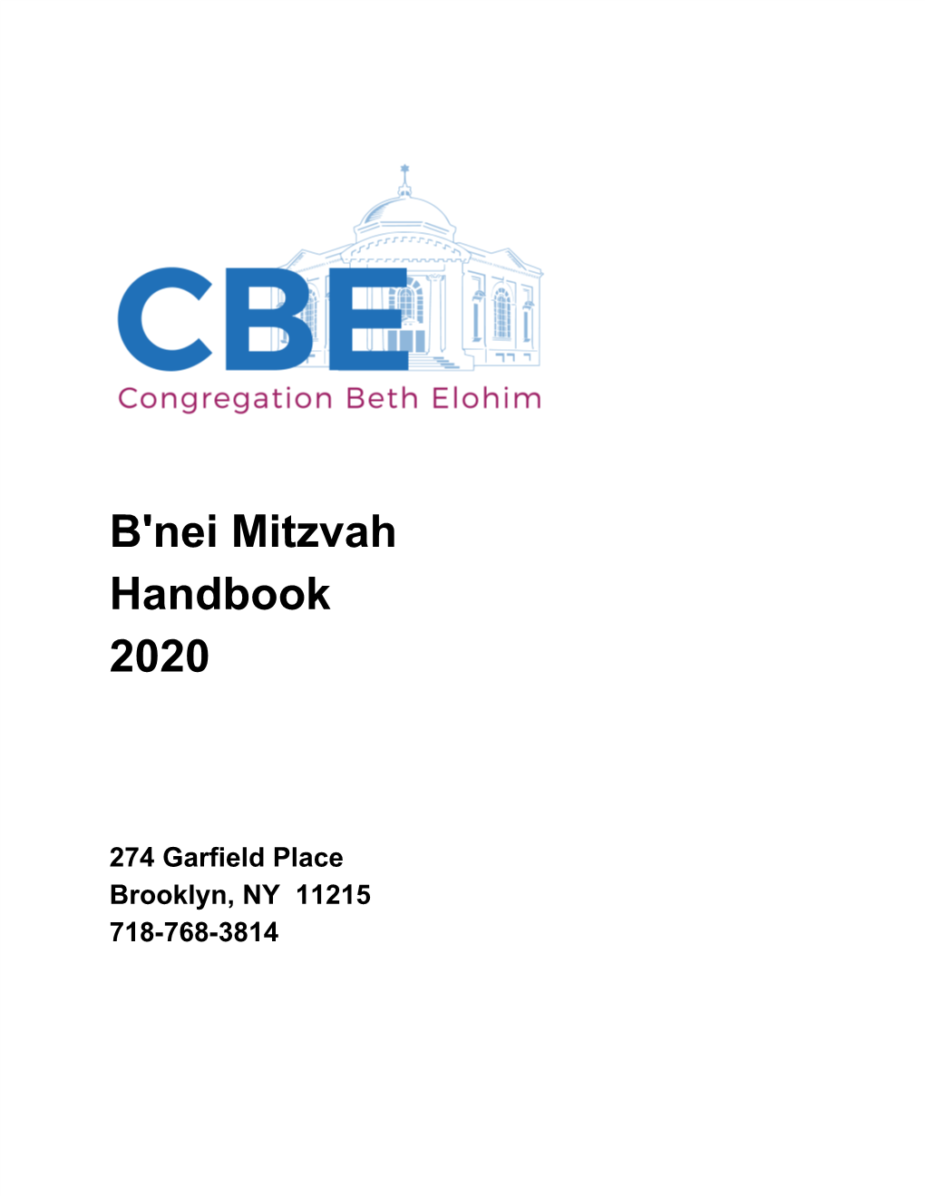 B'nei Mitzvah Handbook 2020
