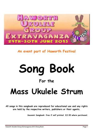 Song Book for the Mass Ukulele Strum