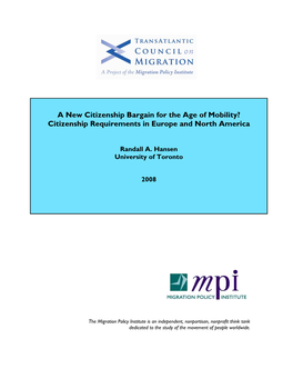 Citizenship Requirements in Europe and North America