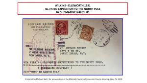 Wilkins-Ellsworth 1931: Ill-Fated Expedition to the North Pole By