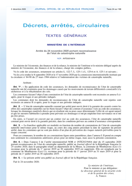 JOURNAL OFFICIEL DE LA RÉPUBLIQUE FRANÇAISE Texte 24 Sur 198