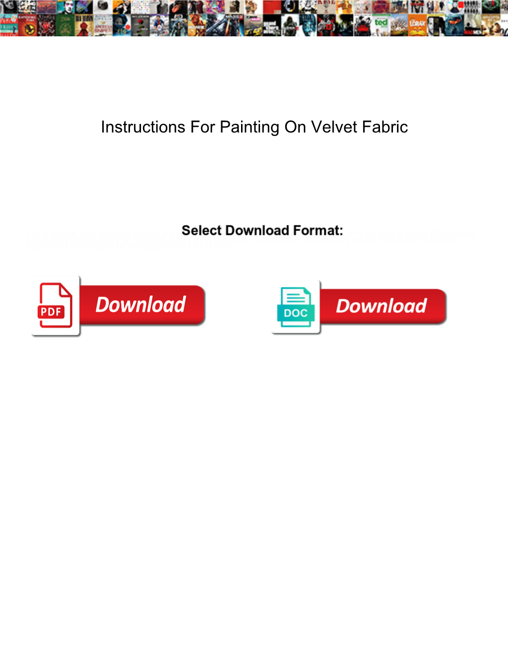 Instructions for Painting on Velvet Fabric