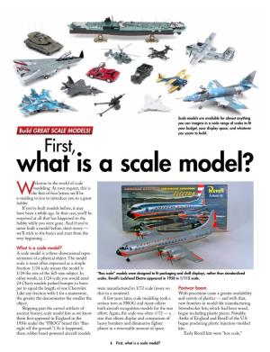 What Is a Scale Model?