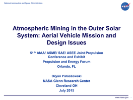Atmospheric Mining in the Outer Solar System (AMOSS): JPC 2011 Paper