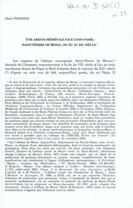 Les Origines De L'abbaye Auvergnate Saint-Pierre De Mozac 2