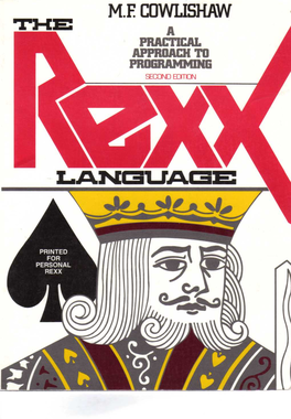 M.P. COWLISHAW THE: the REXX Language a Practical Approach to Programming