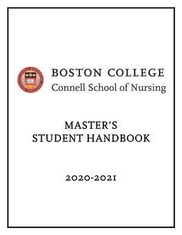 Master's Student Handbook 2020-2021