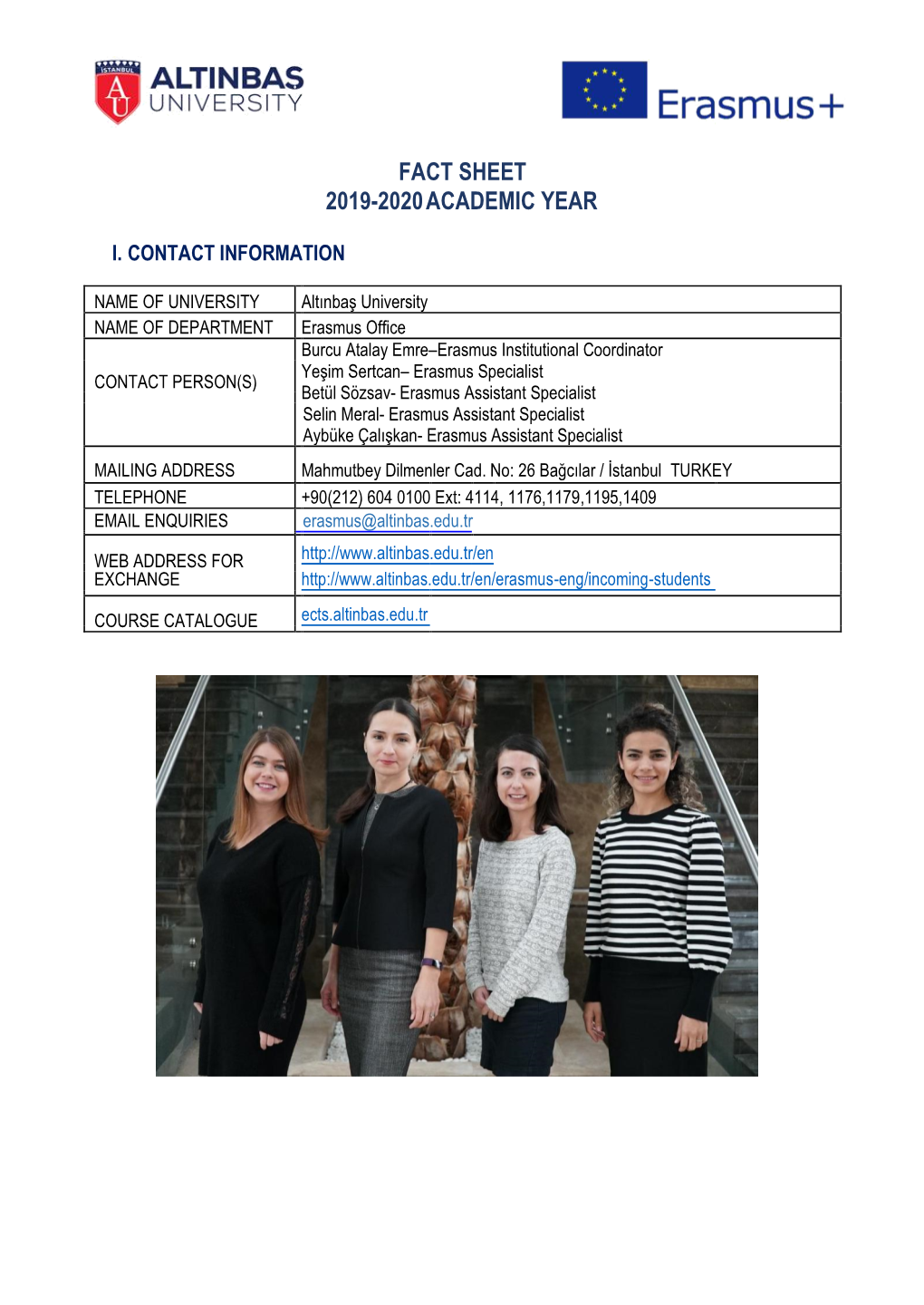 Fact Sheet 2019-2020 Academic Year