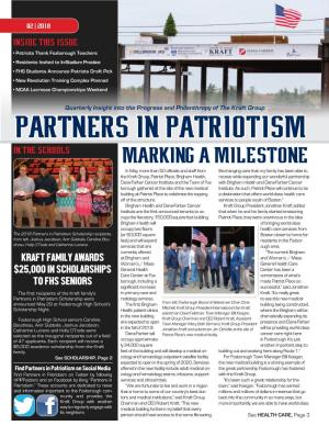 Partners in Patriotism in the SCHOOLS MARKING a MILESTONE