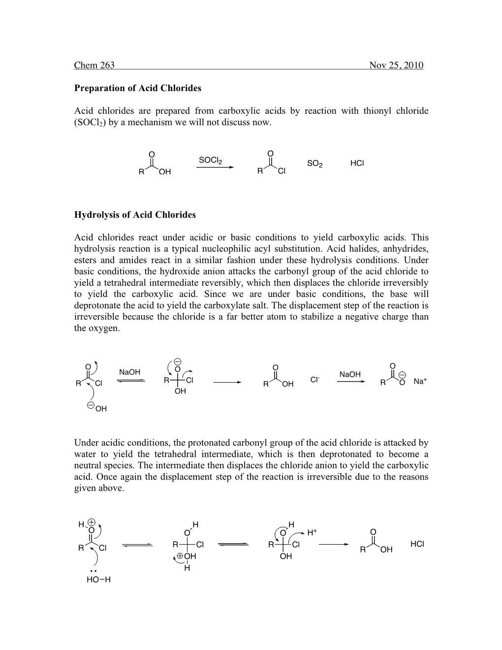 Chem263 Nov 25 Notes 2010