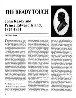 THE READY TOUCH John Ready and Prince Edward Island, 1824-1831