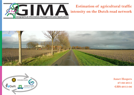 Estimation of Agricultural Traffic Intensity on the Dutch Road Network
