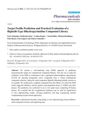 Target Profile Prediction and Practical Evaluation of a Biginelli-Type Dihydropyrimidine Compound Library