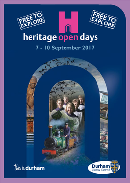 10 September 2017 Heritage Open Days Is an Annual Event Taking Place Every September