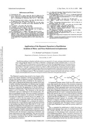 [1978] Application of the Hammett Equation to Equilibrium Acidities.Pdf