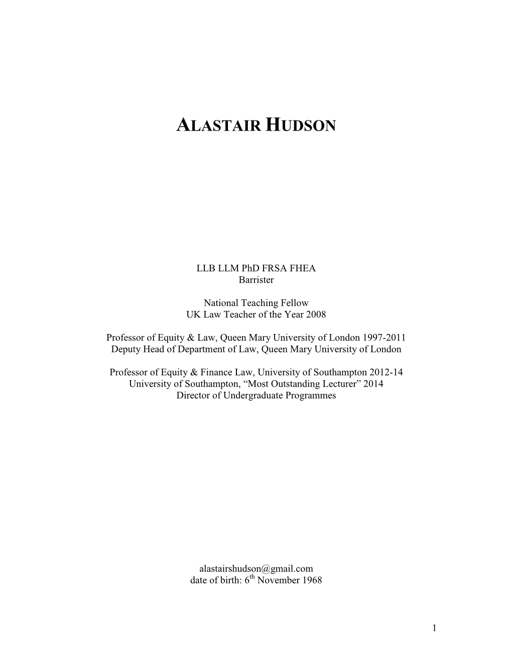 Alastair Hudson's Latest Work Not Only Provides with Enlightening Legal Reasoning but Also Encourages Readers to Search for New Creative Alternatives