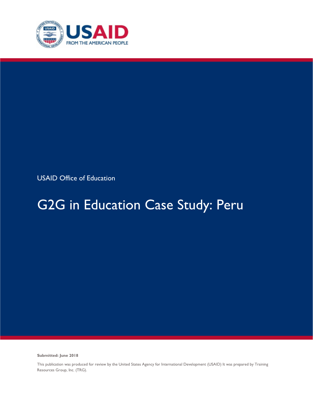 G2G in Education Case Study: Peru