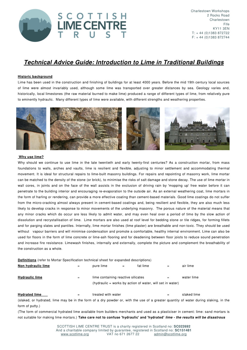 Technical Advice Guide: Introduction to Lime in Traditional Buildings