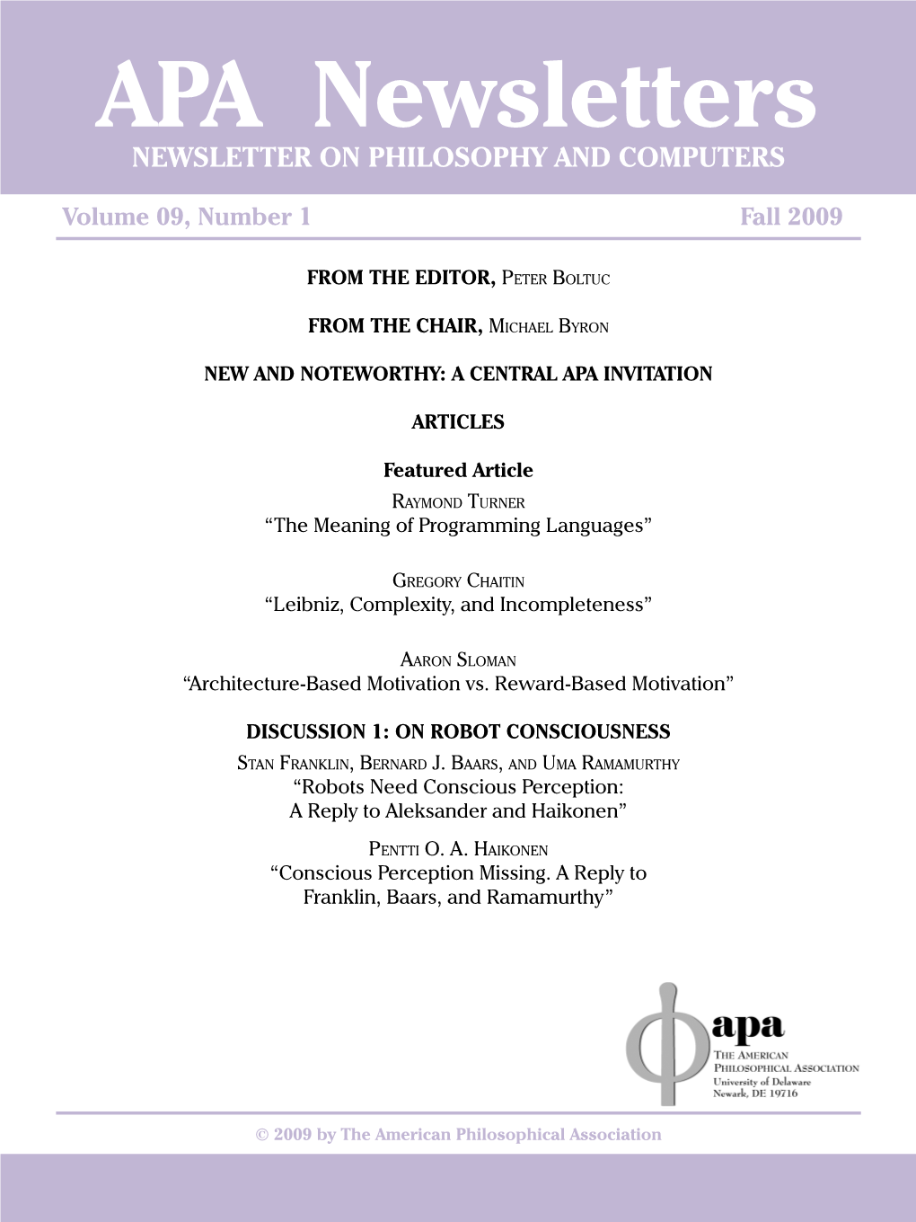 APA Newsletter on Philosophy and Computers a Basic Cognitive Cycle, Including Several Modes of Learning, 08:2