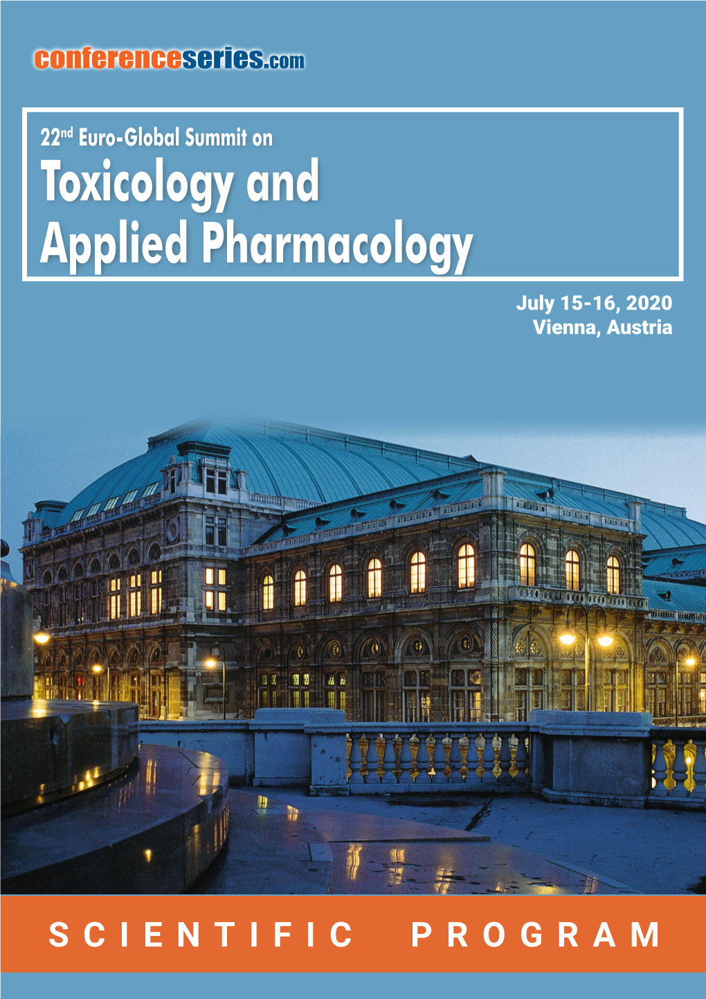 Toxicology and Applied Pharmacology July 15-16, 2020 Vienna, Austria