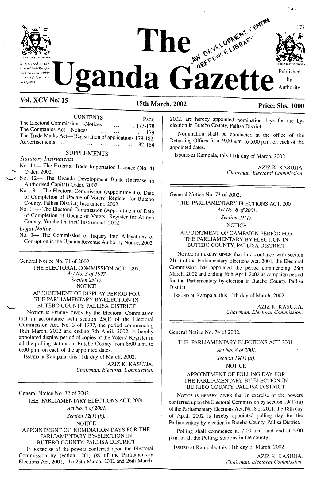 Uganda Gazette